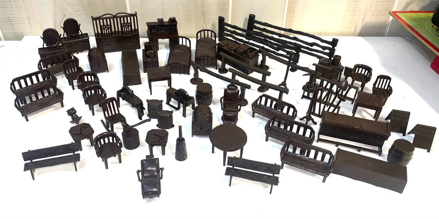 58 pc Marx Rin Tin Tin Apache Fort 1950 Playset Calvary Extras