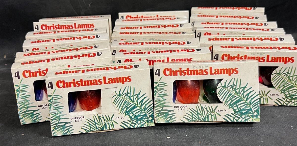 Vintage Lot of 18 Christmas Lamps Bulbs Outdoor C9 1/4 120 Volt 4 pack of Bulbs