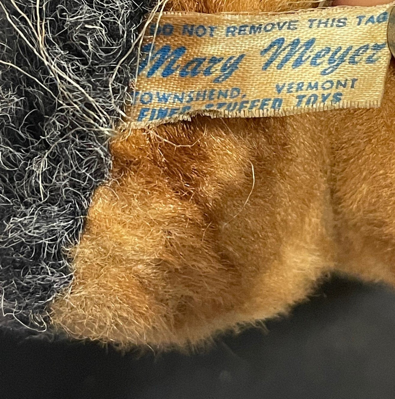 Vintage Mary Meyer Realistic Grey Plush Bunny Rabbit