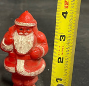 Retro Hard Plastic Vintage Santa Claus Candy Holder Ornaments