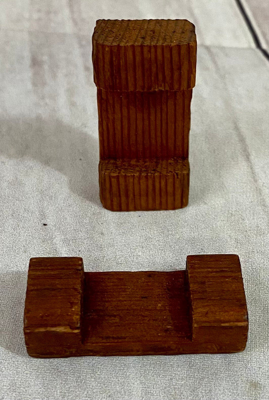 25 Vintage 1970's Wooden Lincoln Logs Small 1-Notch Flat Log 1.5" Brown