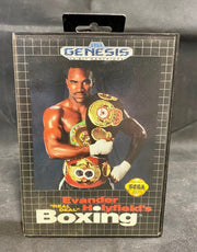 Original Sega Genesis Evander Holyfields Boxing w/ Case & Instructions