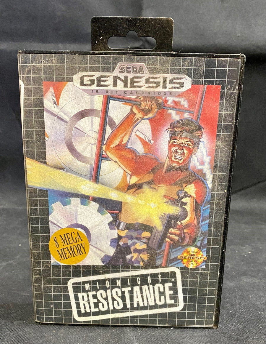 Original Sega Genesis Midnight Resistance w/ Case & Instructions