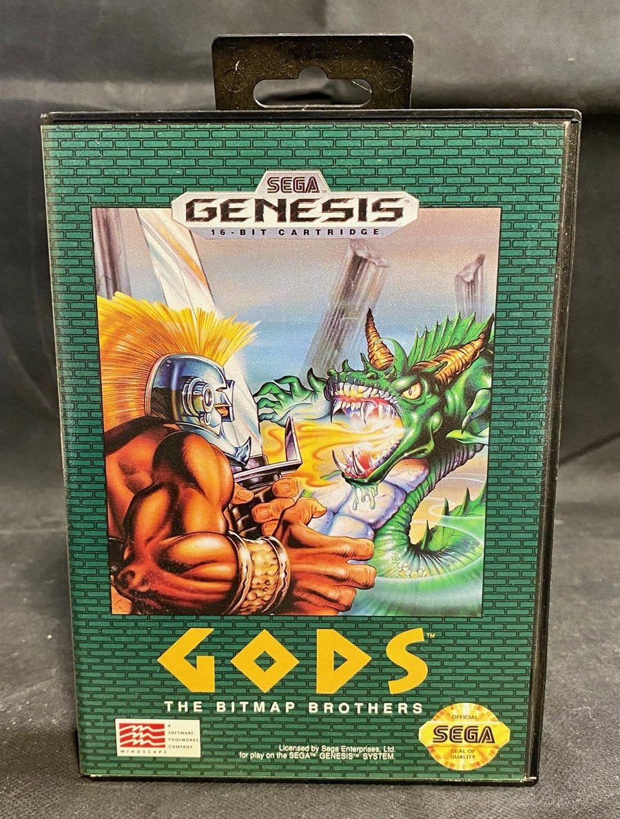Original Sega Genesis Gods w/ Case & Instructions
