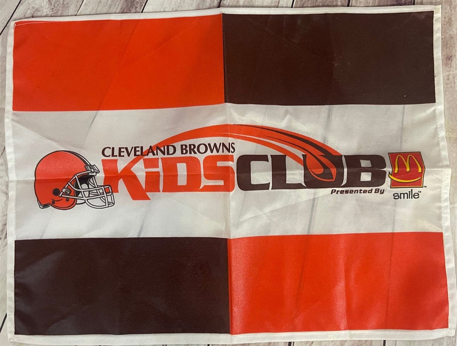 Vintage Cleveland Browns NFL Kids Club Mcdonalds Collectible Flag