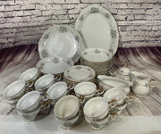 Mikasa Fine China Vintage Jennifer 9317 Pattern Made in Japan 50 Piece Set