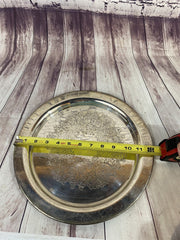 Vintage Oneida Silversmiths Round 12 inch Serving Tray