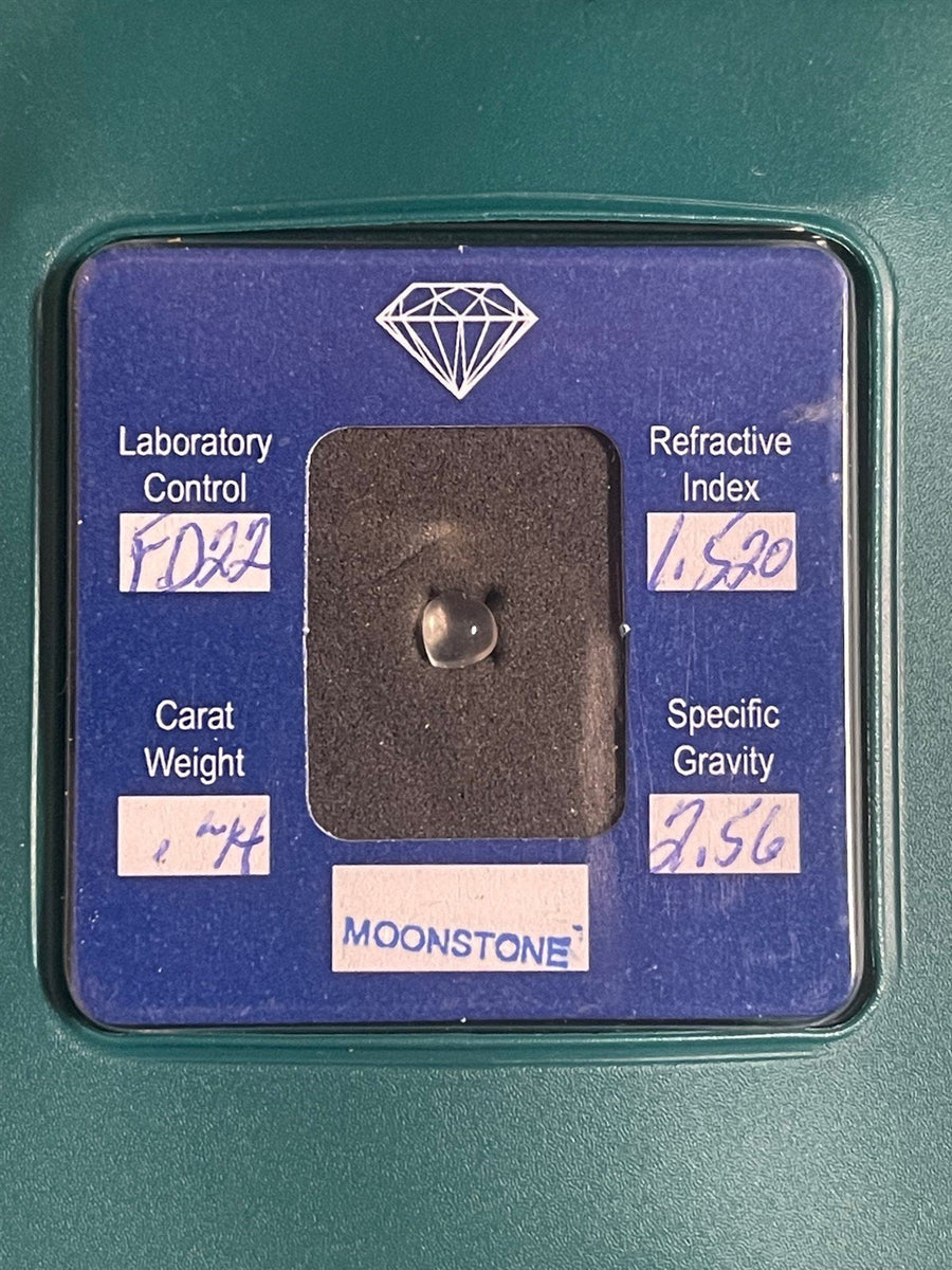 Vintage 0.44 Carat Weight Moonstone Gemstone in Case