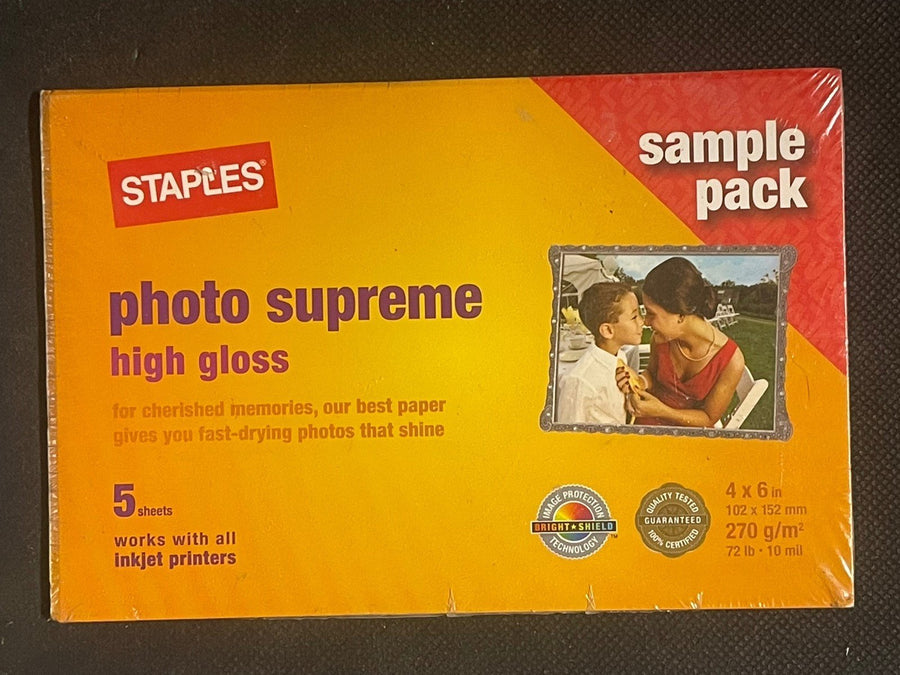Vintage Lot of Staples Photo Plus Gloss Paper 185 Sheets