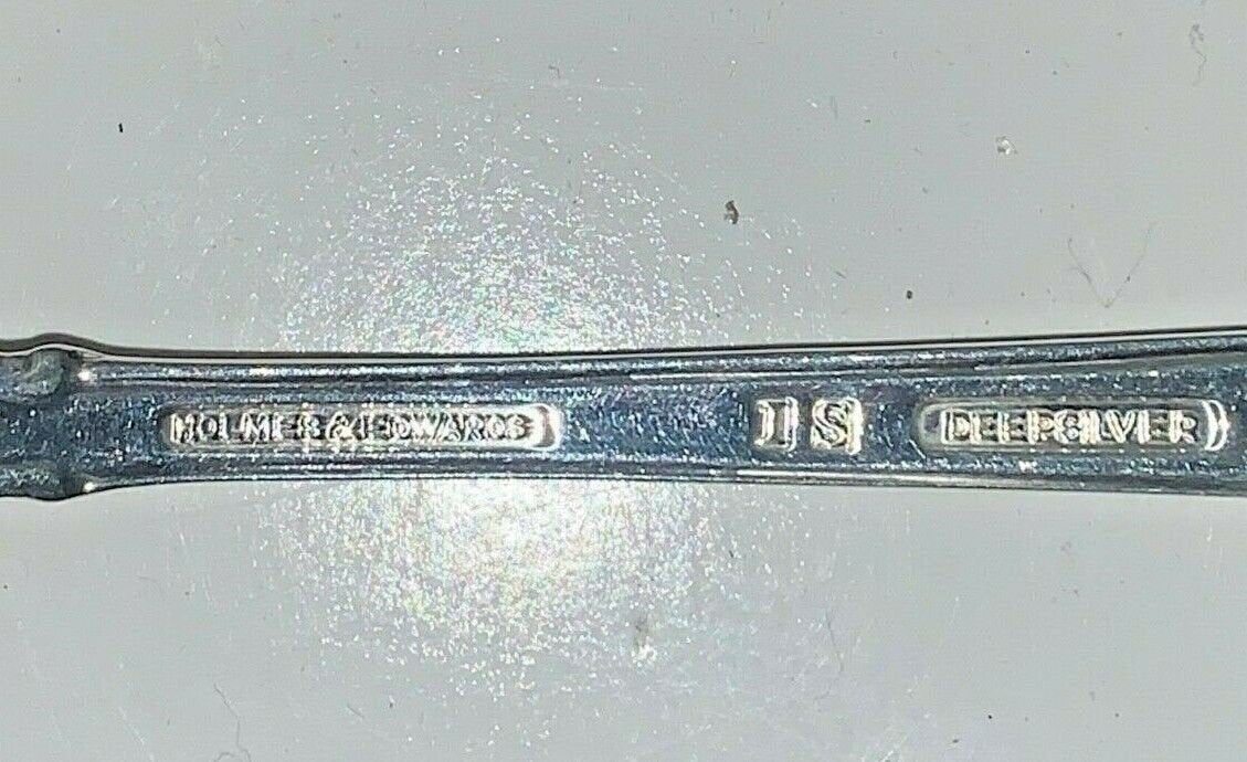 Vintage Gerity Salad Fork and Spoon CIRCA 1740 Deep Silver Holmes and Edwards