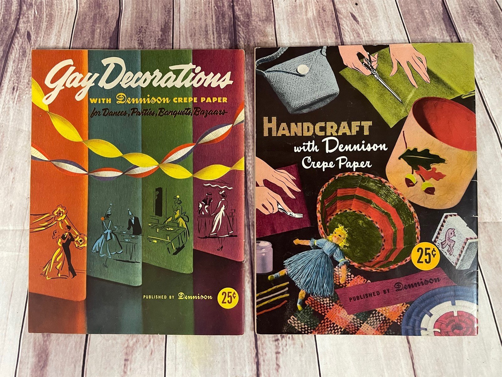 Vintage Handcraft Gay Decorations Dennison Craft Magazines