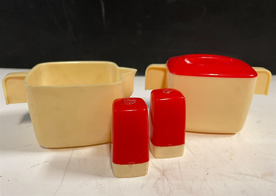 Mid Century Retro Federal Tool Company Plastic Kitchen Salt Pepper Cream Sugar