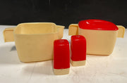 Mid Century Retro Federal Tool Company Plastic Kitchen Salt Pepper Cream Sugar