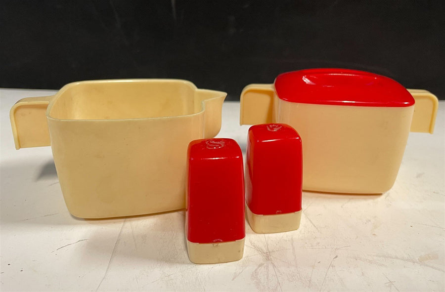 Mid Century Retro Federal Tool Company Plastic Kitchen Salt Pepper Cream Sugar