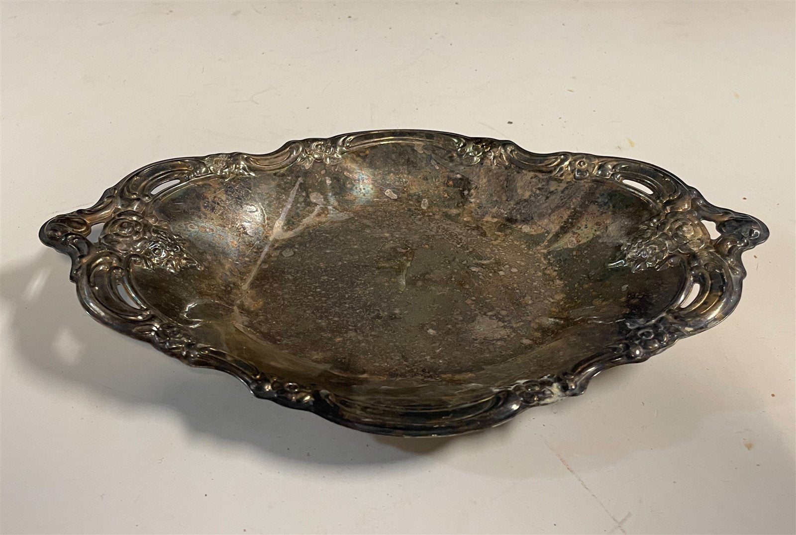 Vintage Silver Plated Decorative Tabletop Trinket Candy Dish