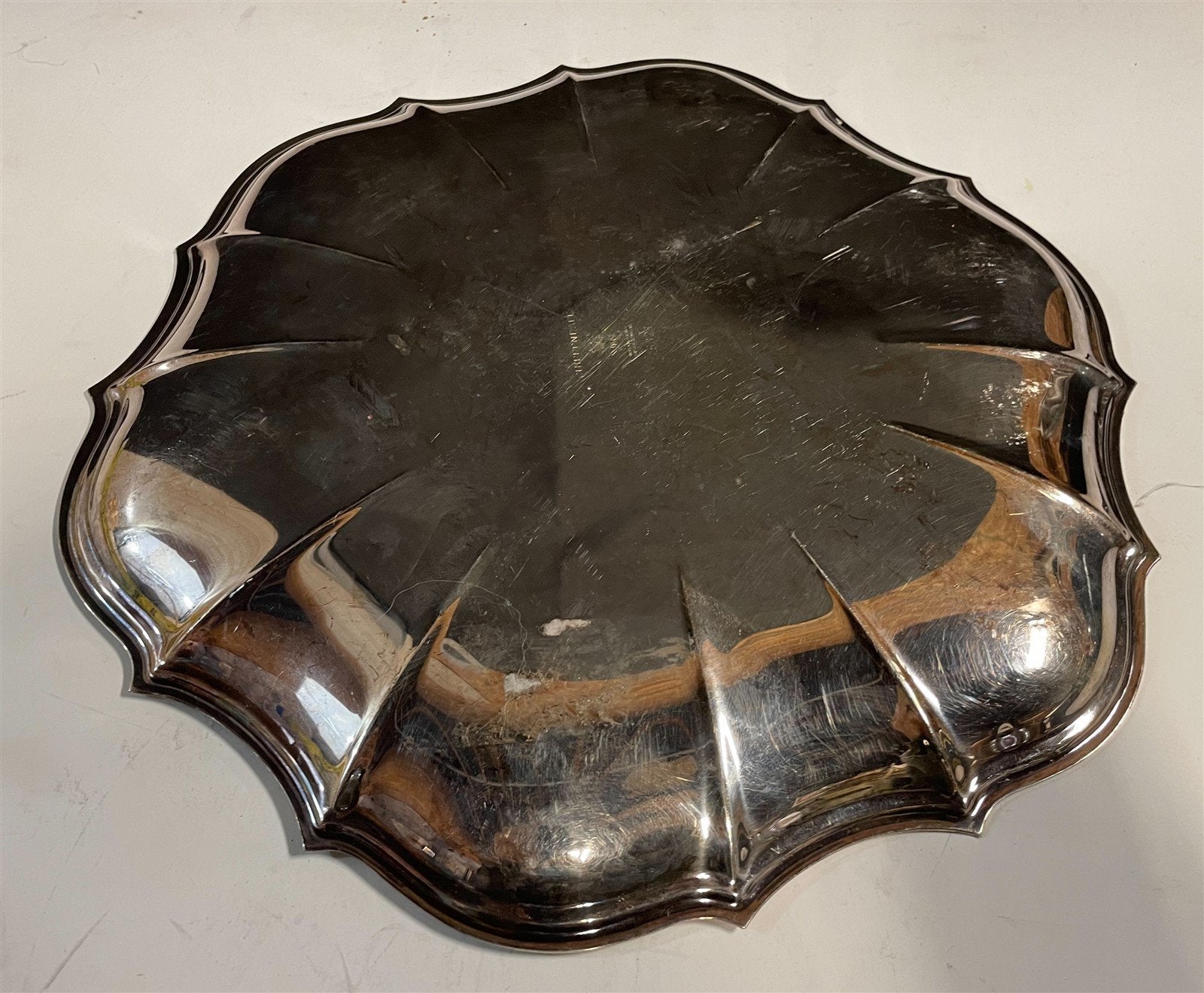 Vintage Chippendale International Silver Company Scalloped Trinket Tray