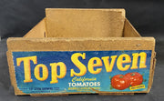 Vintage Top Seven Tomatoes Wooden Crate