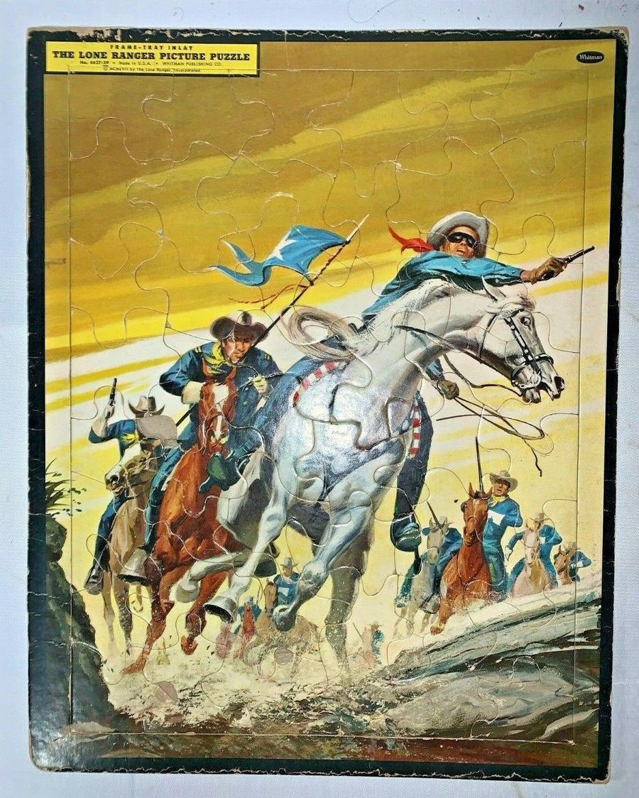 Vintage The Lone Ranger Inlay Frame Tray Picture Puzzle