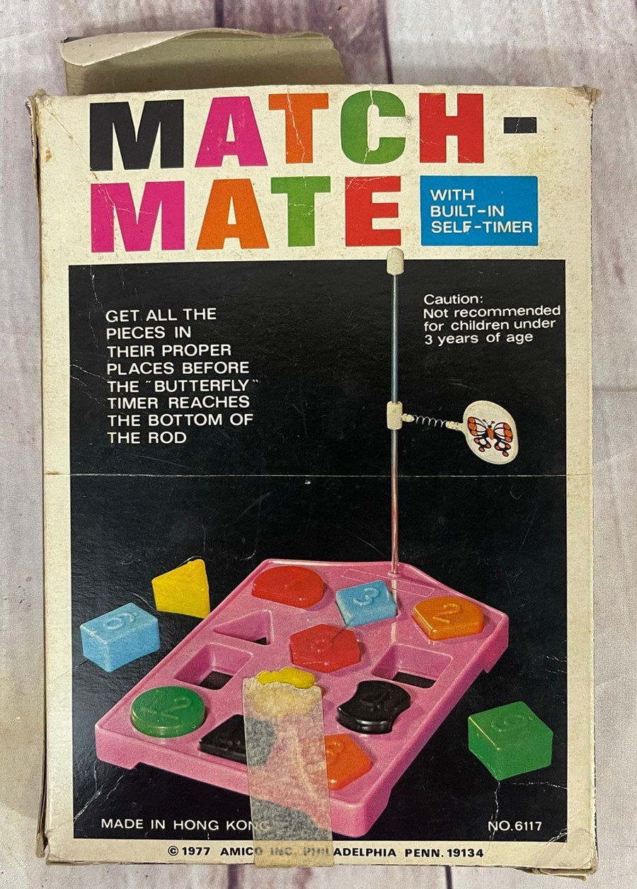 Vintage 1977 Amico Inc Match-Mate Butterfly Timed Game Hong Kong