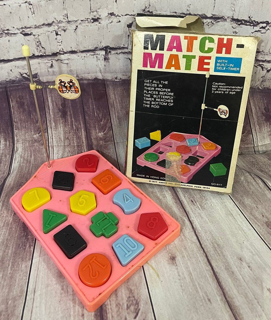 Vintage 1977 Amico Inc Match-Mate Butterfly Timed Game Hong Kong