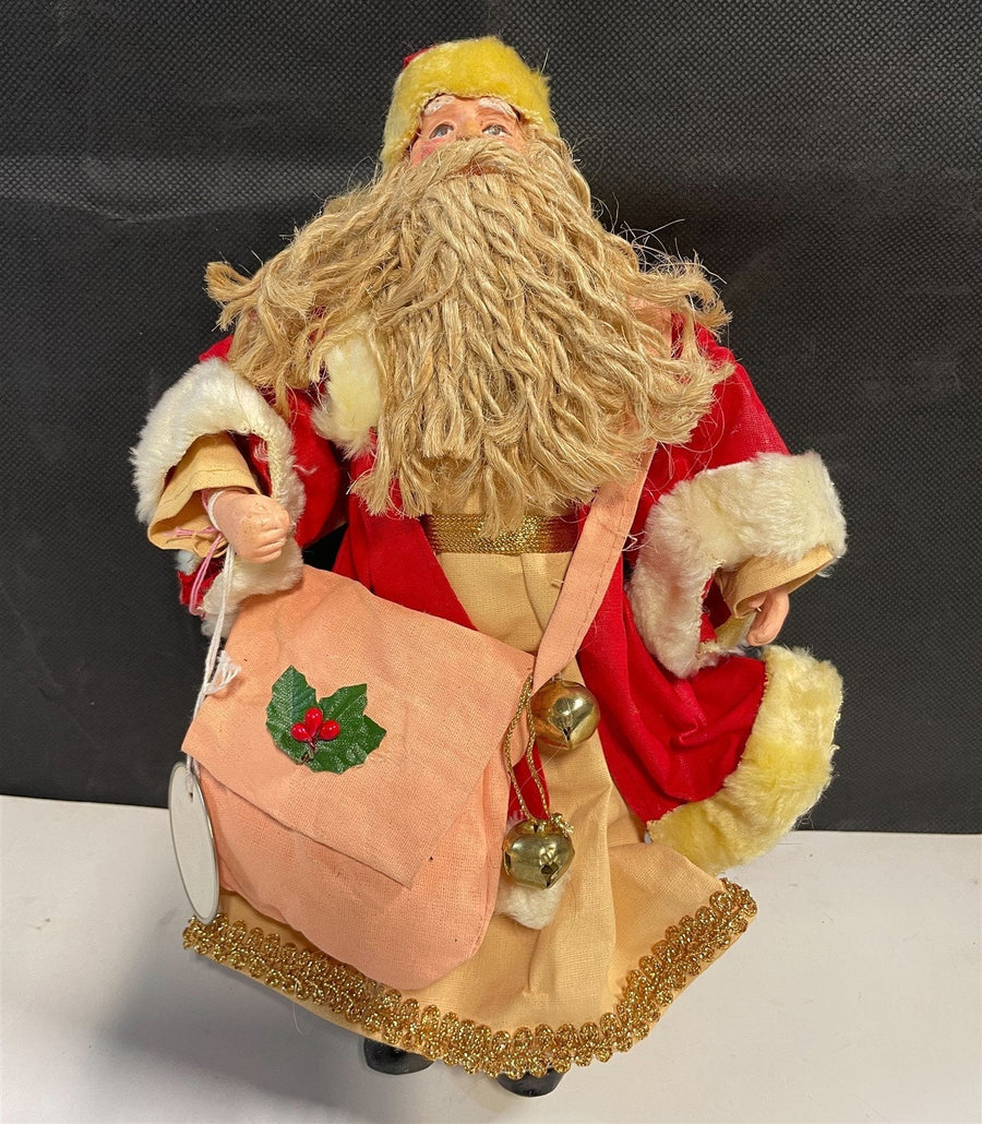 Vintage Primitive Santa Clause Figurine Doll Village Art Taiwan