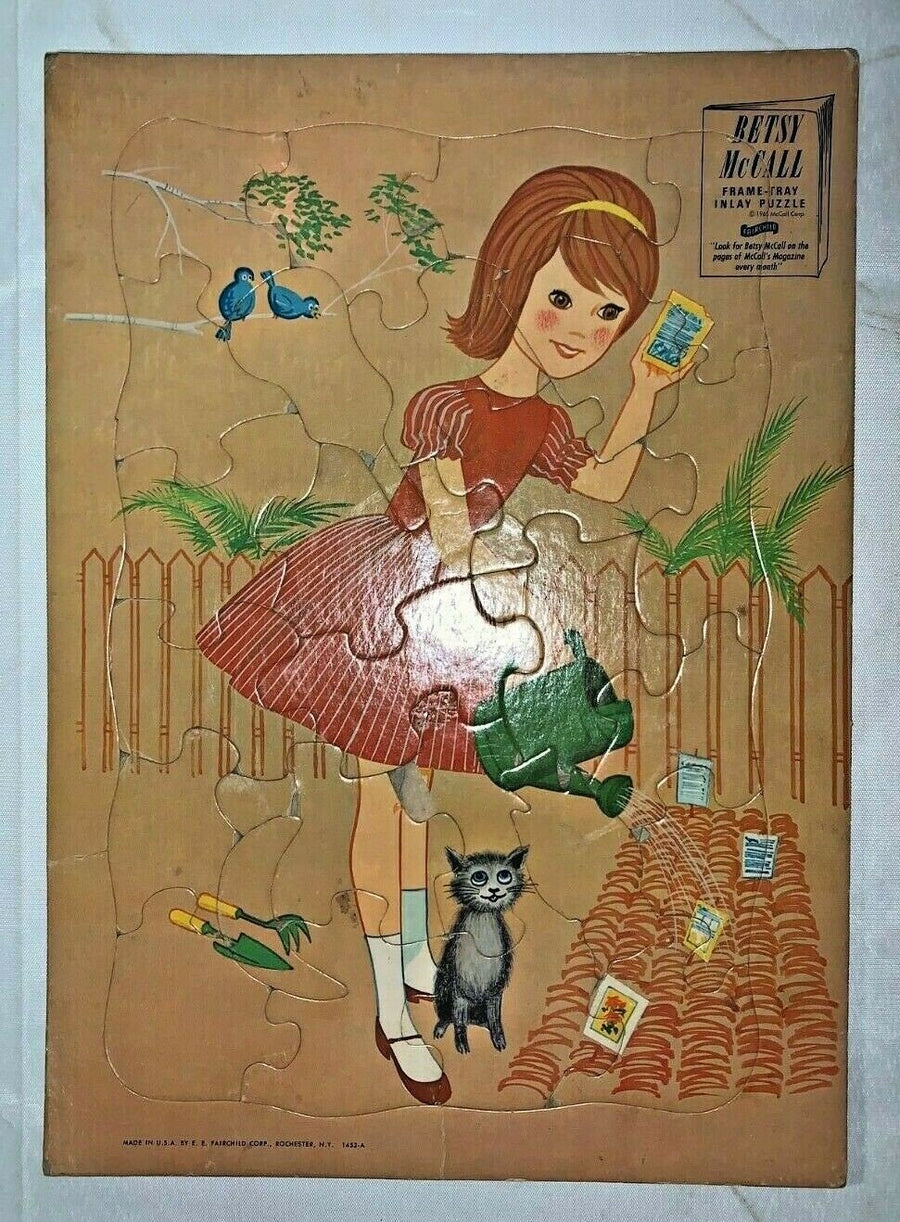 Vintage 1965 Betsy McCall Inlay Frame Tray Picture Puzzle