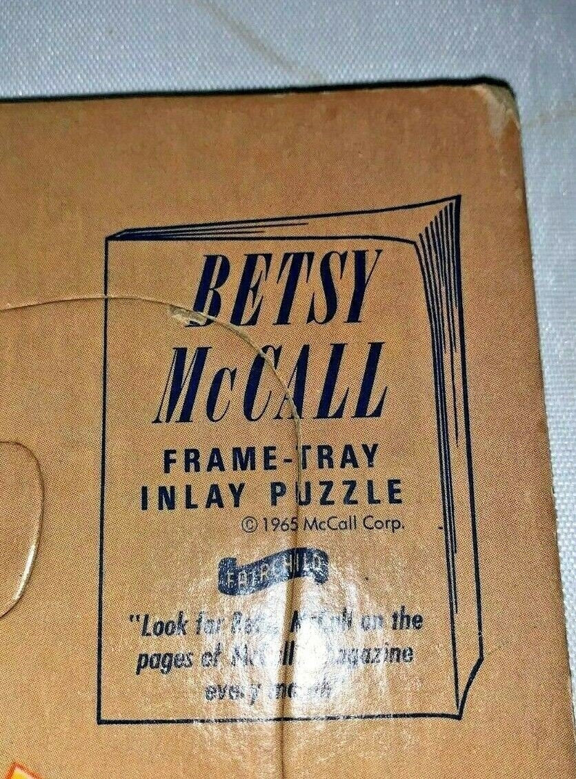 Vintage 1965 Betsy McCall Inlay Frame Tray Picture Puzzle