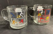 Vintage 1984 McDonald's Collectible Glass Olympics Coffee Mugs