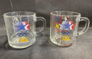 Vintage 1984 McDonald's Collectible Glass Olympics Coffee Mugs