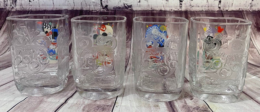 Vintage 4 2000 McDonalds Walt Disney Mickey Mouse Drinking Glasses 100 Years