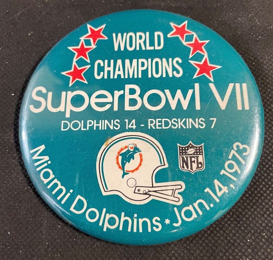 NFL World Champions SuperBowl VII Dolphins Redskins Collectible Pin