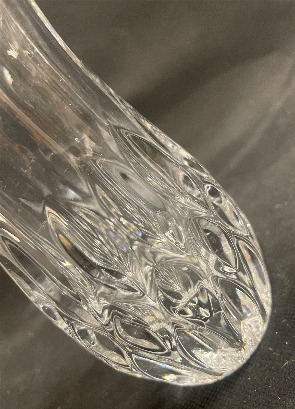 Vintage Cut Glass Crystal Flower Bud Vase Tabletop Decor