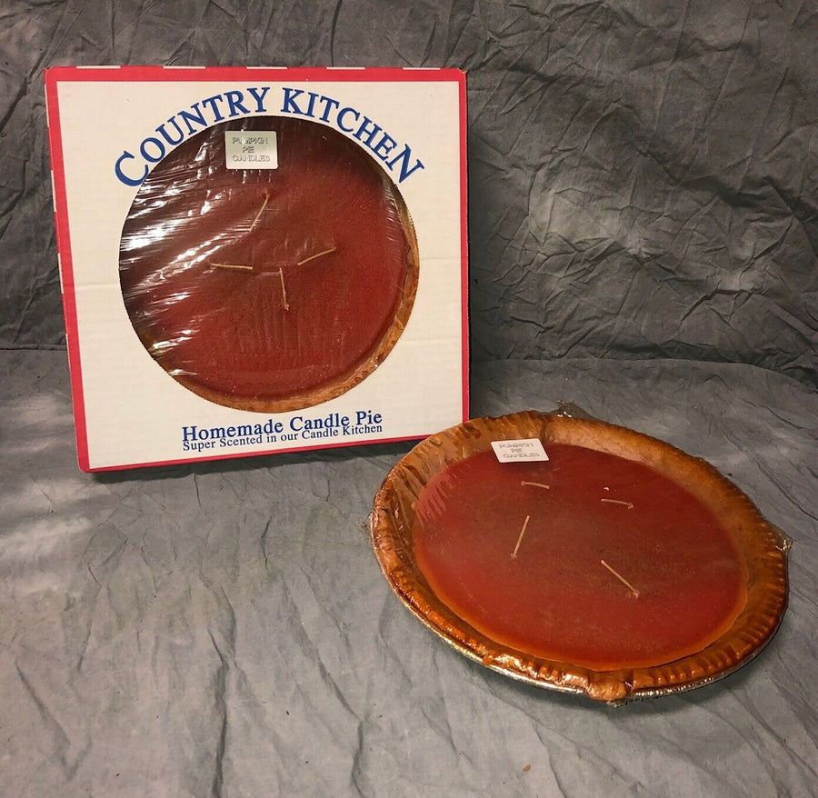 Country Kitchen Scented Homemade Pumpkin Pie Candle Pie 10" Round