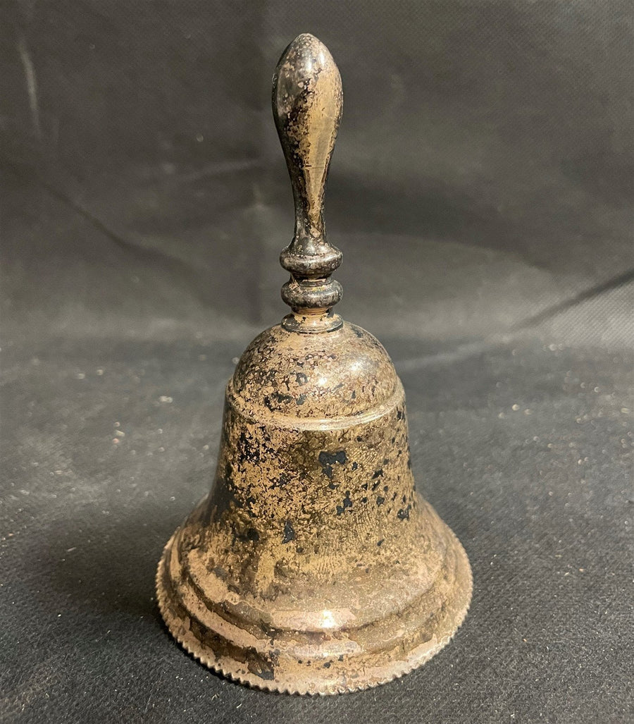 Vintage Antique Silver Plated Decorative Tabletop Ringing Bell