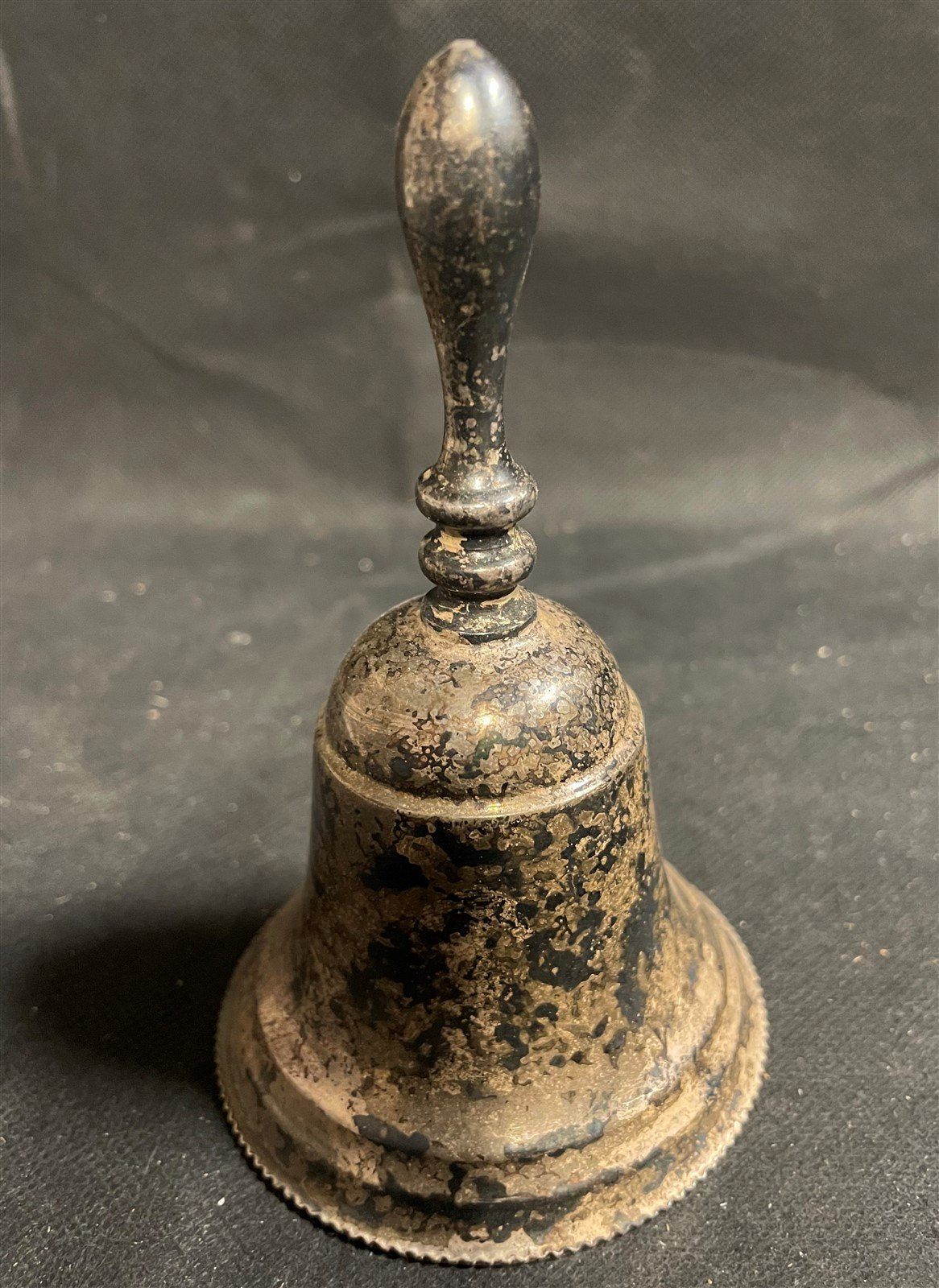 Vintage Antique Silver Plated Decorative Tabletop Ringing Bell