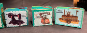 Vintage 6 Die Cast Miniature Pencil Sharpeners Steam Boat Phone Sewing Machine