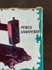 Vintage 6 Die Cast Miniature Pencil Sharpeners Steam Boat Phone Sewing Machine