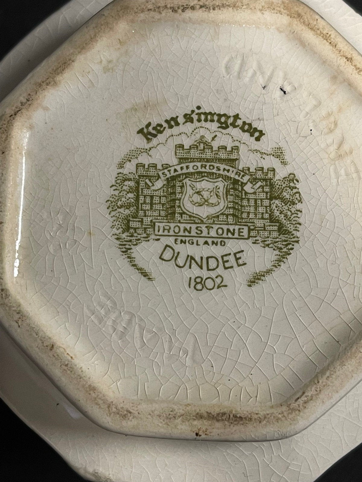 Vintage Kensington Ironstone Dundee England Sugar w/ Lid and Creamer