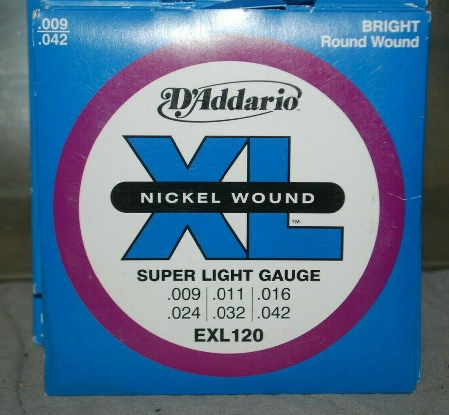Daddario Exl 120 Xl Super Lite Nickel Wound Electric Guitar Strings