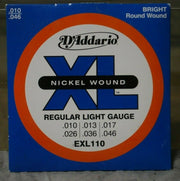 D'Addario EXL110 XL REGULAR LITE NICKEL WOUND ELECTRIC GUITAR STRINGS