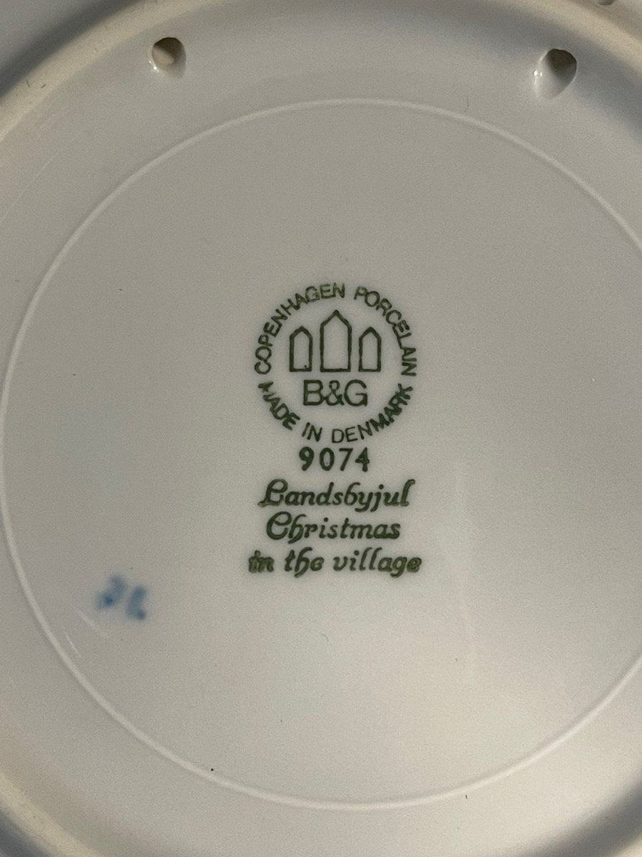 Vintage Bing and Grondahl 1974 Christmas in the Village Porcelain Plate