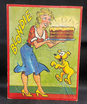 Vintage Jaymar Blondie Picture Cardboard Jigsaw Puzzle Game