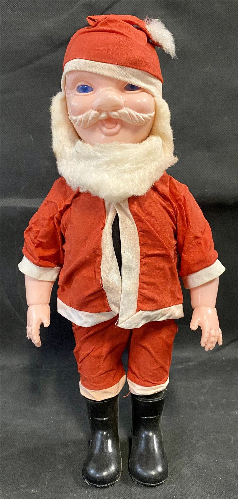 Vintage Blue Eyed Santa Claus Figure Christmas Decoration