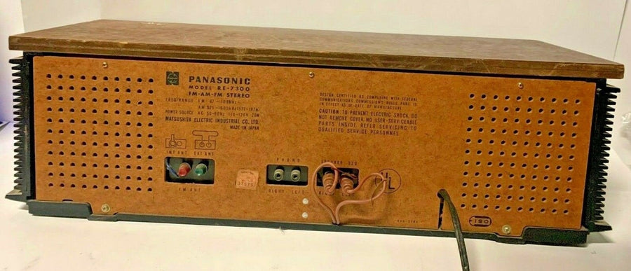 Vintage mcm mid century Panasonic stero multiplex model re 7300 FM AM radio