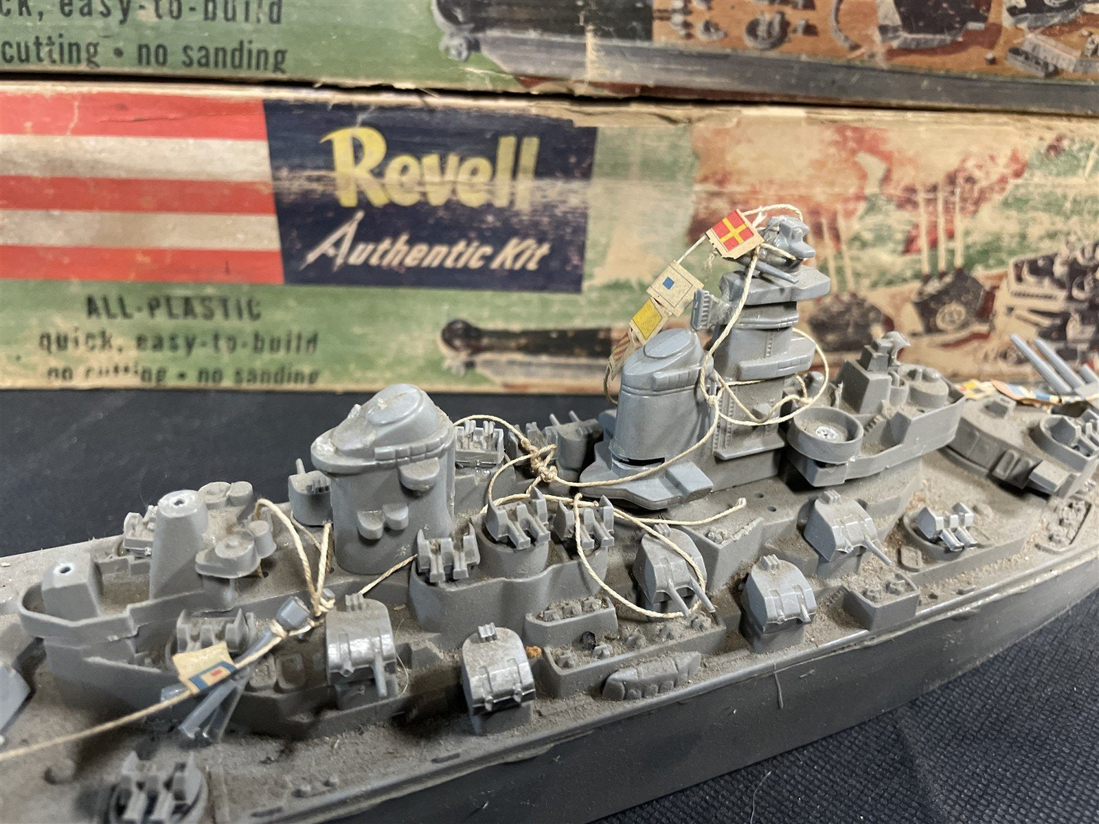 Two Vintage 1954 U.S.S Missouri Authentic Building Kits Original Boxes