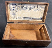 Antique Dennison's Jewelry Cleaning Casket Empty Wooden Storage Box