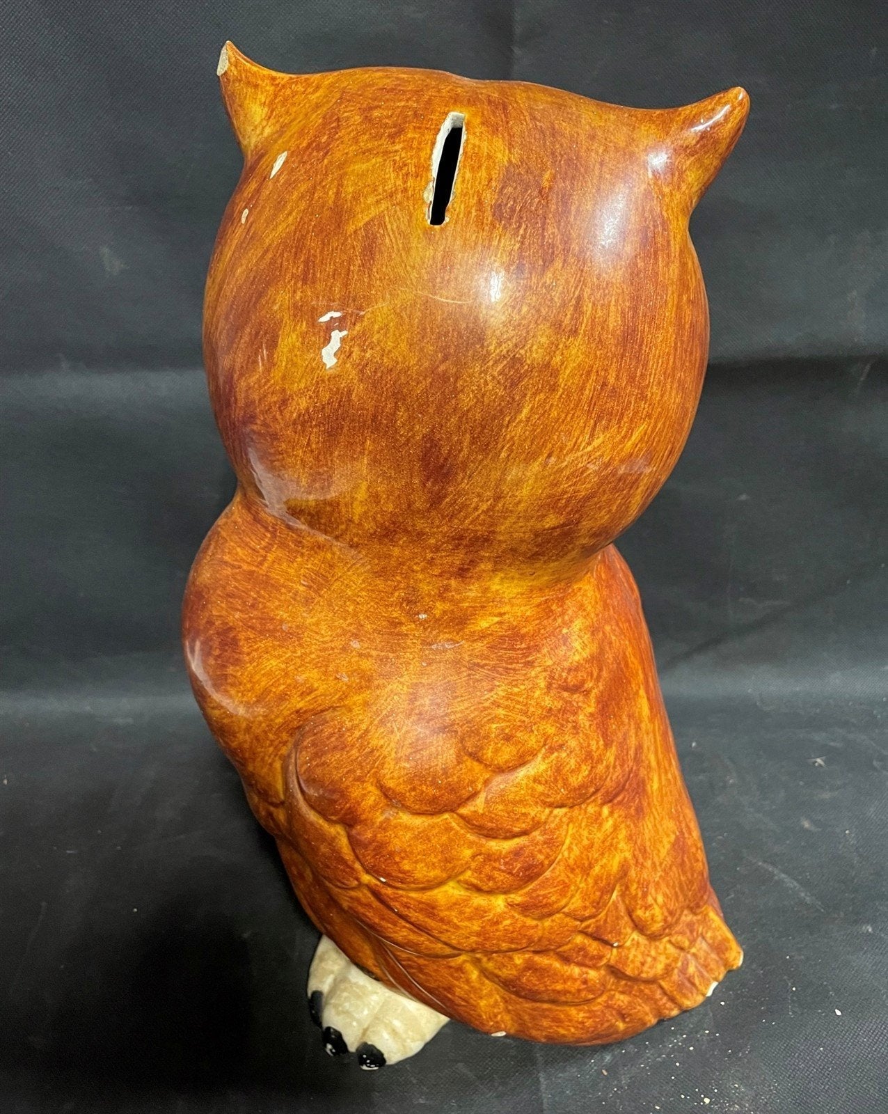 Vintage 1977 Large Ceramic Retro Owl Bank Alberta's Molds Inc