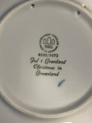 Vintage Bing and Grondahl 1972 Christmas in Greenland Porcelain Plate