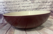 Vintage Mid Century Hall China 1284 Large Brown 16 inch Serving Bowl