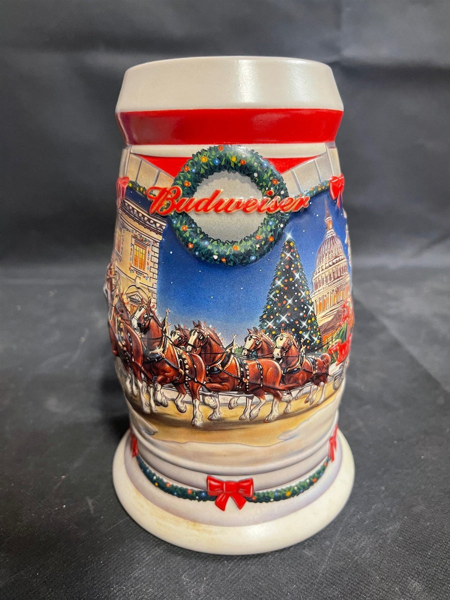 Vintage 2001 Anheuser Busch Budweiser Stein Mug Holiday at the Capitol